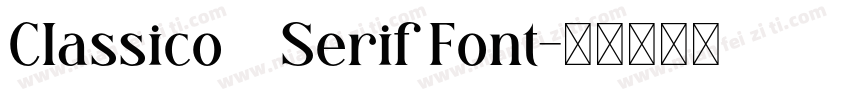 Classico   Serif Font字体转换